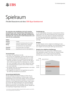 Flexibel finanzieren mit dem UBS Hypo Kontokorrent