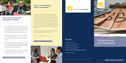 Finanzierung der Promotion - Graduierten-Akademie