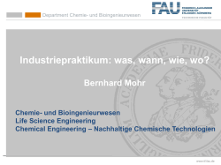 Industriepraktikum: was, wann, wie, wo?