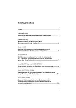 Inhaltsverzeichnis