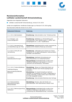 Revisionsinformation Leitfaden Landwirtschaft Schweinehaltung