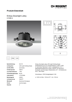 Produkt-Datenblatt Einbau-Downlight Lobby