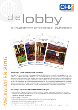 die lobby - Österreichische Hoteliervereinigung