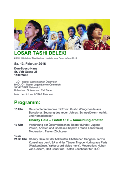 LOSAR TASHI DELEK! Programm