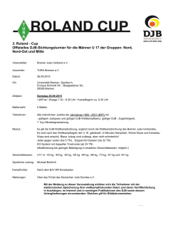 3. Roland - Cup Offizielles DJB-Sichtungsturnier für die Männer U