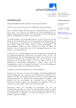 Isabel Schnabel forscht und lehrt nun an der Uni Bonn