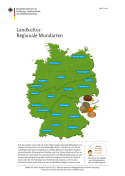 Landkultur: Regionale Mundarten