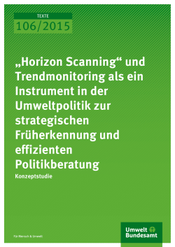 „Horizon Scanning“ und Trendmonitoring als ein Instrument in der