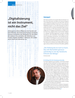 Digitalisierung ist ein Instrument, nicht das Ziel