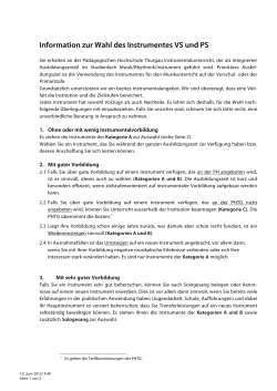Information Wahl Instrument VS PS