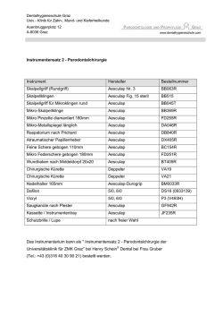 Instrumentensatz 2 - Parodontalchirurgie Instrument Hersteller