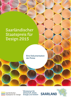 Saarländischer Staatspreis für Design 2015