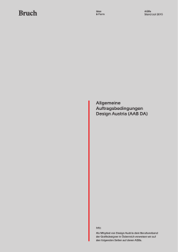 Allgemeine Auftragsbedingungen Design Austria (AAB DA)