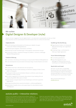 Digital Designer & Developer (m/w)