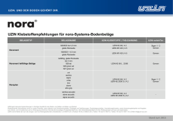 UZIN Klebstoffempfehlungen für nora-Systems