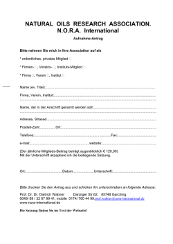 Aufnahme-Antrag - NORA International