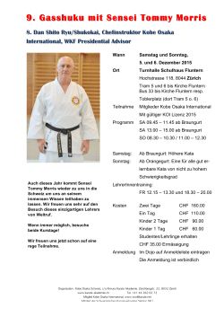Gasshuku T.Morris 2015 - Karate Akademie Zürich