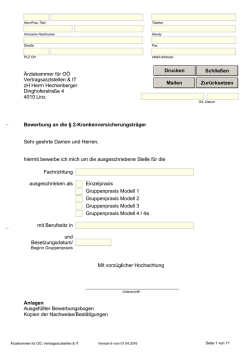 Bewerbungsbogen ab 1. 4. 2016 - Ärztekammer für Oberösterreich