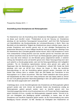 pi2015 10-1 - Bundesverband der Lohnsteuerhilfevereine e.V.