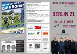 So, 13.3.2016 - Jazz Initiative Dinslaken eV