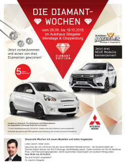 die diamant- wochen - Autohaus Hermann Stiegeler GmbH