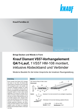 Knauf Diamant VS57-Vorhangelement Q4/1-Lauf