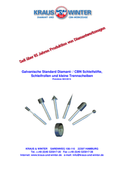 Katalog Diamant- / CBN-Schleifst