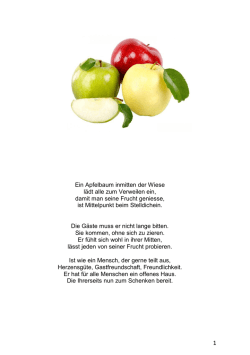 Ein Apfelbaum inmitten der Wiese l&auml;dt alle zum Verweilen ein, damit