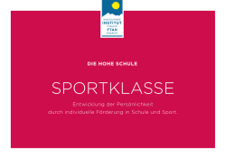 Brosch&uuml;re Sportklasse - Hochalpines Institut Ftan