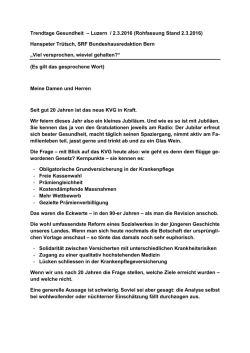 Hanspeter Tr&uuml;tsch, Bundeshauskorrespondent SRF Viel