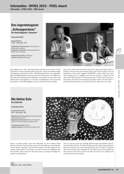 Die kleine Eule Das Jugendmagazin „Schnappschuss“ Information