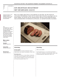 ein richtiges roastbeef mit b&eacute;arnaise-sauce - Gastgeber