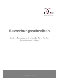 Bewerbungsschreiben - Vox Marketing GmbH