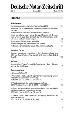 INHALT - Bundesnotarkammer