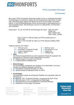 PTFE-ummantelte Dichtungen