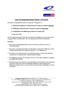 Die Vorratsgesellschaf