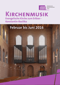 1. Halbjahr 2016 - Evangelischer Kirchenkreis Trier