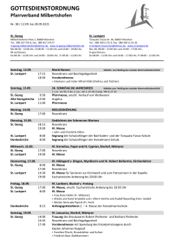 gottesdienstordnung - St. Georg, Milbertshofen