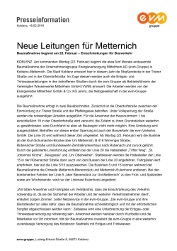 Neue Leitungen für Metternich