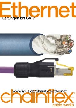 www.igus.de/chainflex-ethernet Leitungen bis CAT7