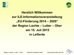 Infobrief LAG Aktuell Nr. 24 vom Juni 2015