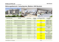 Wohnungsübersicht / Verkaufspreise, Blattrain, 6345 Neuheim