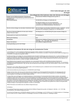 Informationsbogen Einlagensicherung