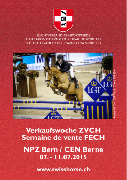Katalog mit Fotos - Nationales Pferdezentrum Bern