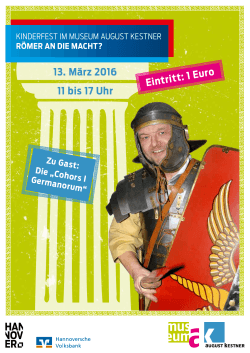 Eintritt: 1 Euro 13. März 2016 11 bis 17 Uhr
