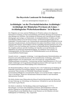 Archäologin / en der Provinzialrömischen Archäologie / Archäologie