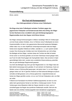 Ein Foul mit Konsequenzen