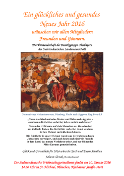 Ein gl&uuml;ckliches und gesundes Neues Jahr 2016