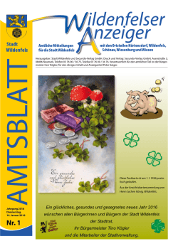 Ein gl&uuml;ckliches, gesundes und gesegnetes neues Jahr 2016