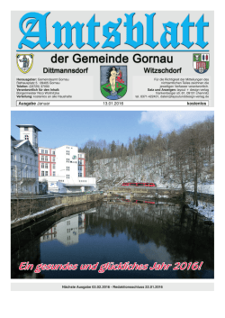 Ein gesundes und gl&uuml;ckliches Jahr 2016!